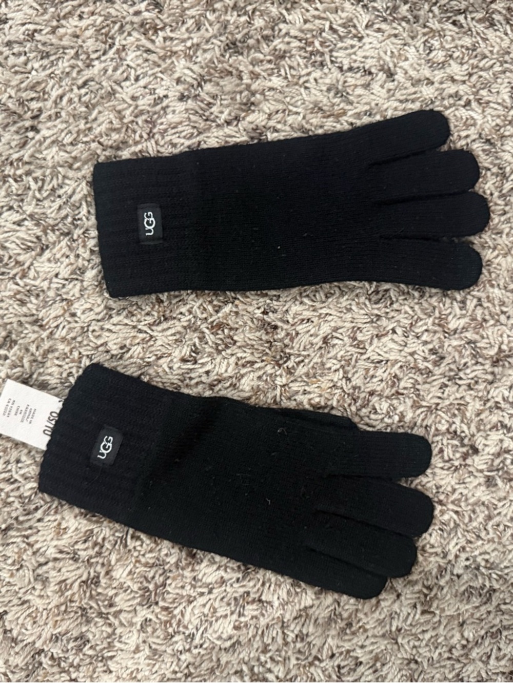 UGG Black Knit Women's Touchscreen Gloves